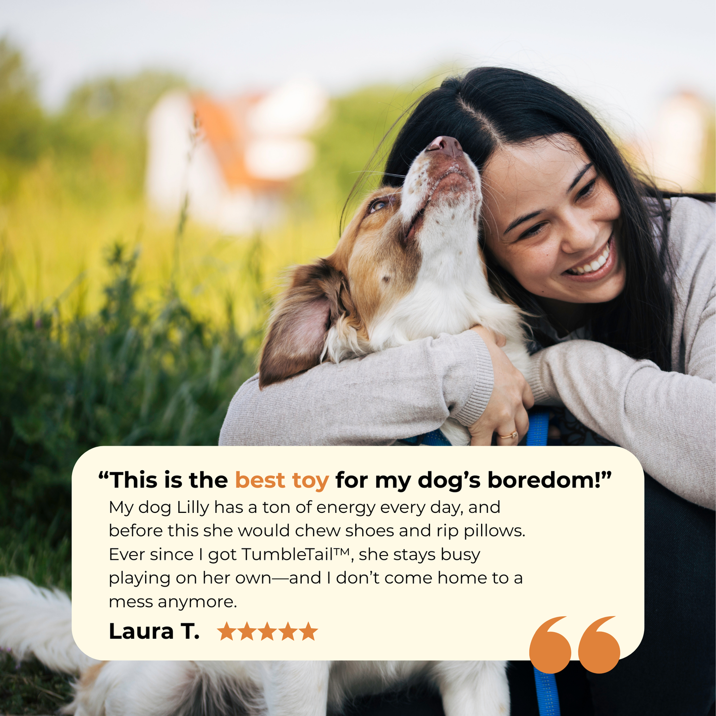 TumbleTail™ Random-Path Interactive Dog Toy